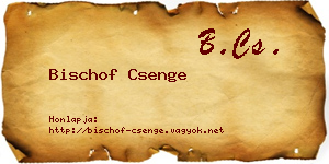 Bischof Csenge névjegykártya